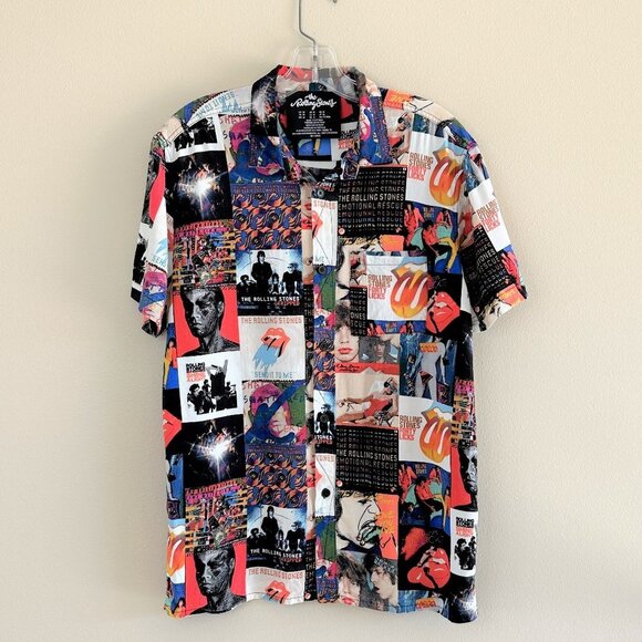 The Rolling Stones Album Cover Short Sleeve Button Down Shirt - Picture 2 of 8